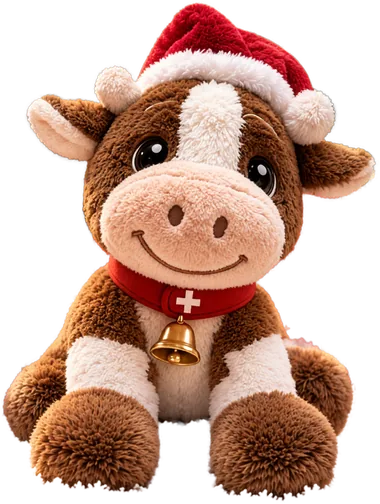 Peluche Fiona navideño con gorrito y campanita